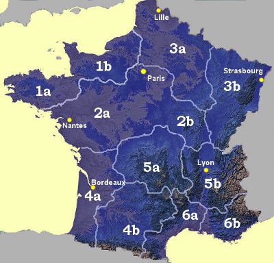 Areas of France