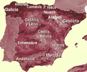 Les régions de l'Espagne
