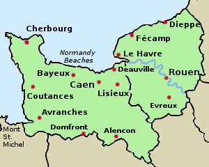 Map of Normandy