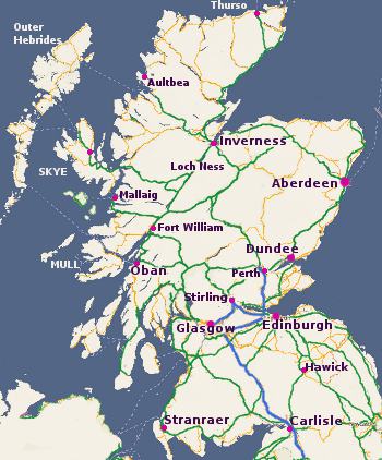 Map of Scotland